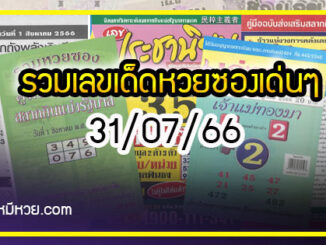 รวมเลขเด็ดหวยซองเด่นๆ แม่นๆ งวด 31/07/66