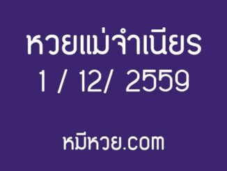 หวยแม่จำเนียร 1 ธันวาคม 2559 [สิบเลขเด็ดขายดี] – เลขเด็ดงวดนี้