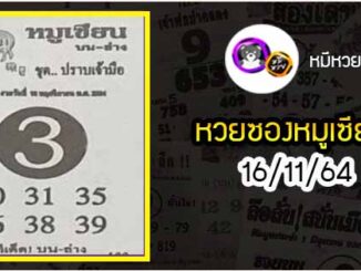 หวยซอง หมูเซียน 16/11/64