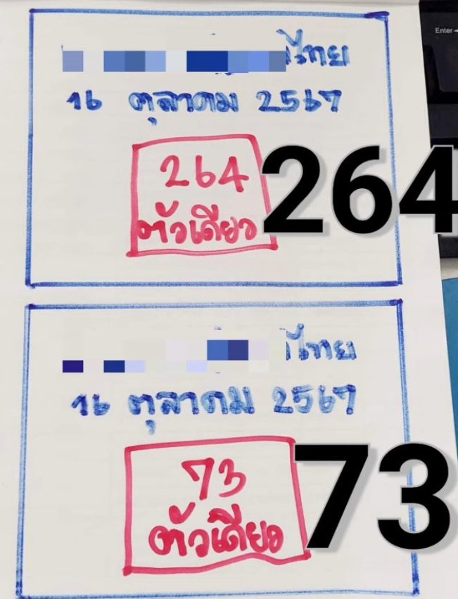 เลขเด็ดหวยเขียนมือ คอหวยตามหาทุกงวด 16/10/67