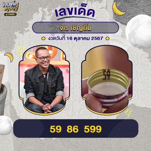 รวมเลขเด็ดดารา-คนดังแม่นๆ อยากมีโชค มาทางนี้ งวด 16/10/67