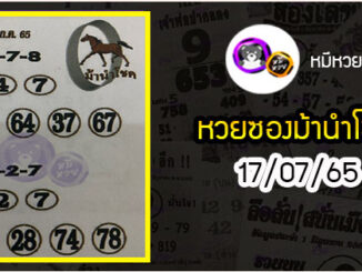 หวยซอง ม้านำโชค 16/07/65