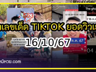 รวมเลขเด็ด TIKTOK ยอดวิวเยอะ 16/10/67 งวดนี้มาส่องต่อ