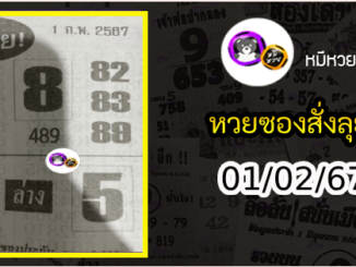 หวยซองสั่งลุย 01/02/67