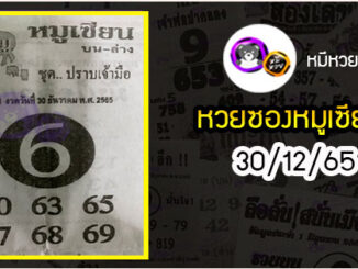 หวยซอง หมูเซียน 30/12/65