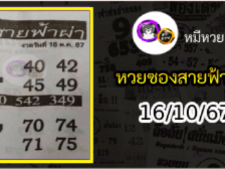 หวยซอง สายฟ้าผ่า 16/10/67