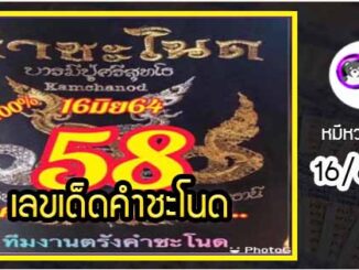 งวดที่แล้วแม่นมาก เลขเด็ดคำชะโนด  16/6/64  งวดนี้มาส่องต่อ