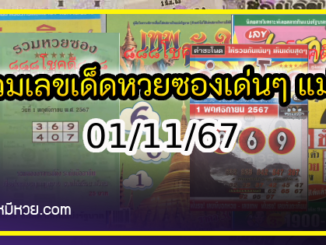 รวมเลขเด็ดหวยซองเด่นๆ แม่นๆ งวด 01/11/67