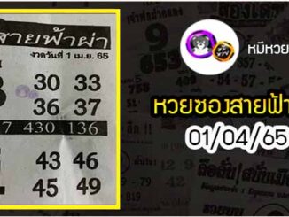 หวยซอง สายฟ้าผ่า 01/04/65