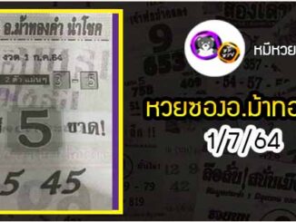 หวยซอง อ.ม้าทองคำ 1/7/64