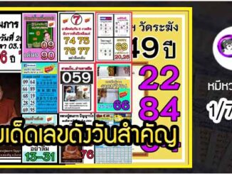 เลขเด็ดเลขดังวันสำคัญ งวดวันที่ 1 กรกฎาคม 2564