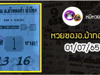 หวยซอง อ.ม้าทองคำ 01/07/65