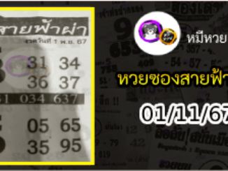 หวยซอง สายฟ้าผ่า 01/11/67