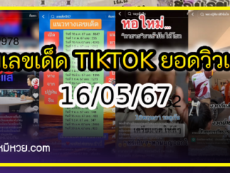 รวมเลขเด็ด TIKTOK ยอดวิวเยอะ 16/05/67 งวดนี้มาส่องต่อ