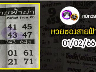 หวยซอง สายฟ้าผ่า 01/02/66