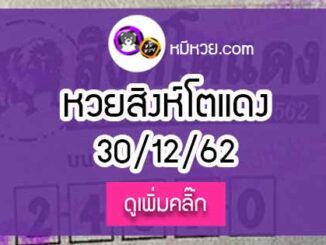 หวยซอง สิงโตแดง 30/12/62