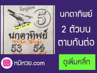 หวยซองนกตาทิพย์1/6/2560 – ตามต่องวดนี้