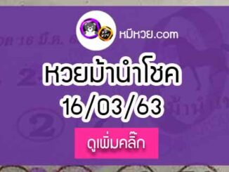 หวยซอง ม้านำโชค 16/3/63