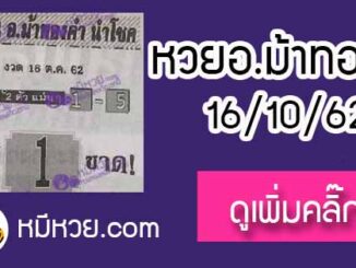 หวยซอง อ.ม้าทองคำ 16/10/62