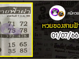 หวยซอง สายฟ้าผ่า 01/07/66