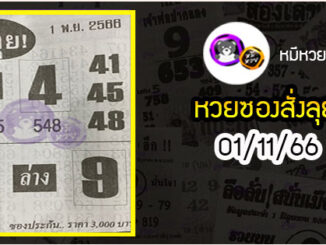 หวยซองสั่งลุย 01/11/66