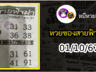 หวยซอง สายฟ้าผ่า 01/10/67