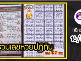 รวมเลขหวยปฎิทิน เด็ดๆแม่นทั้งปี 16/8/64