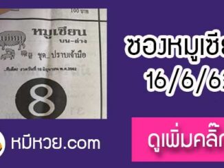 หวยซอง หมูเซียน 16/6/62