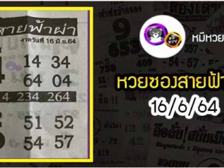 หวยซอง สายฟ้าผ่า 16/6/64