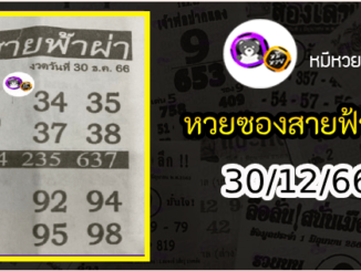 หวยซอง สายฟ้าผ่า 30/12/66