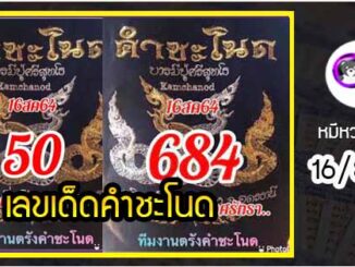 งวดที่แล้วแม่นมาก เลขเด็ดคำชะโนด  16/8/64  งวดนี้มาส่องต่อ