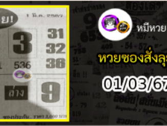 หวยซองสั่งลุย 01/03/67