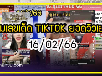 รวมเลขเด็ด TIKTOK ยอดวิวเยอะ 16/02/66 งวดนี้มาส่องต่อ