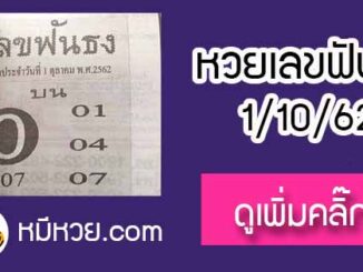 หวยซอง เลขฟันธง 1/10/62