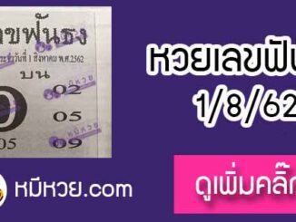 หวยซอง เลขฟันธง 1/8/62