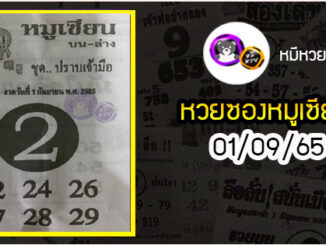 หวยซอง หมูเซียน 01/09/65