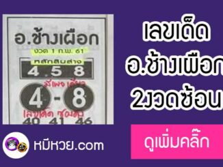 หวยซอง อ.ช้างเผือก1/2/61