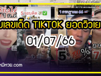 รวมเลขเด็ด TIKTOK ยอดวิวเยอะ 01/07/66 งวดนี้มาส่องต่อ