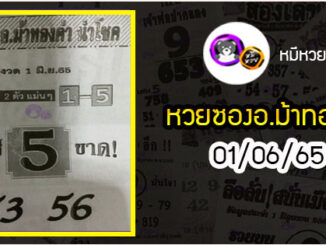 หวยซอง อ.ม้าทองคำ 01/06/65