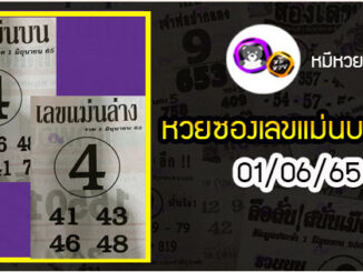 หวยซอง เลขแม่นล่าง 01/06/65