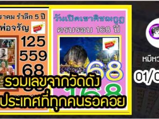 รวมเลขจากวัดดัง ทั่วประเทศที่ทุกคนรอคอย งวด 01/02/65