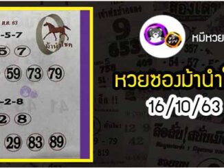 หวยซอง ม้านำโชค 16/10/63