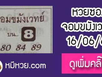 หวยซองจอมขมังเวทย์ 16/6/61