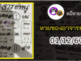 เลขเด็ดอาจารย์หนู 01/12/67