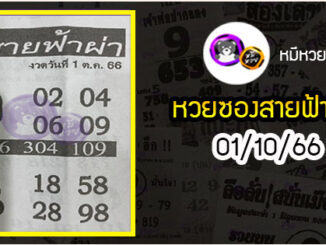 หวยซอง สายฟ้าผ่า 01/10/66