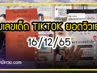 รวมเลขเด็ด TIKTOK ยอดวิวเยอะ 16/12/65 งวดนี้มาส่องต่อ