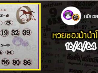 หวยซอง ม้านำโชค 16/4/64