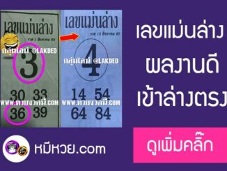 หวยซอง เลขแม่นล่าง16/8/60 เข้าตรง