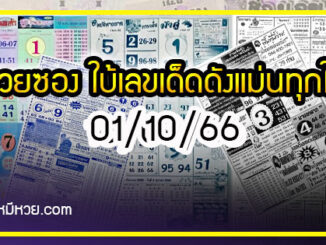 หวยซอง ใบ้เลขเด็ดดังแม่นทุกใบ งวด 01/10/66