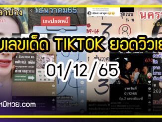 รวมเลขเด็ด TIKTOK ยอดวิวเยอะ 01/12/65 งวดนี้มาส่องต่อ